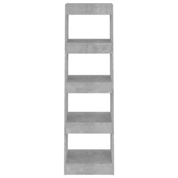 Book Cabinet/Room Divider Concrete Grey 40x30x135 cm