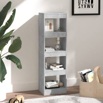 Book Cabinet/Room Divider Concrete Grey 40x30x135 cm