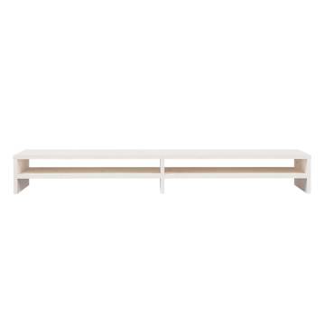 Monitor Stand White 100x24x13 cm Solid Wood Pine