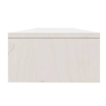 Monitor Stand White 100x24x13 cm Solid Wood Pine