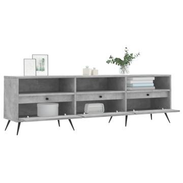 TV Cabinet Concrete Grey 150x30x44.5 cm Engineered Wood