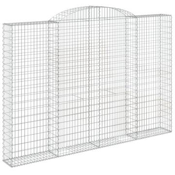 Arched Gabion Baskets 2 pcs 300x30x200/220 cm Galvanised Iron