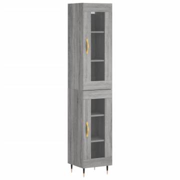 Highboard Grey Sonoma 34.5x34x180 cm Engineered Wood