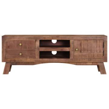 TV Cabinet 110x30x40 cm Rough Mango Wood