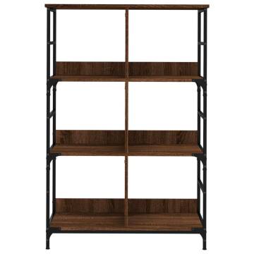 Bookshelf Brown Oak 78.5x33x117.5 cm Engineered Wood