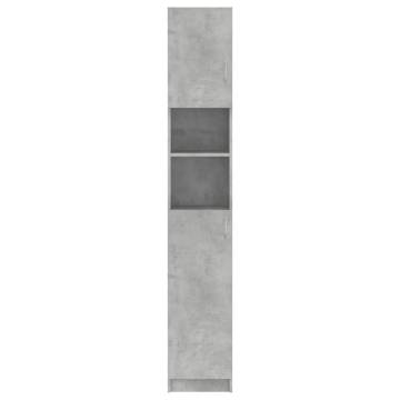 Bathroom Cabinet Concrete Grey 32x25.5x190 cm Engineered Wood