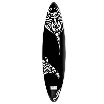 Inflatable Stand Up Paddleboard Set 366x76x15 cm Black