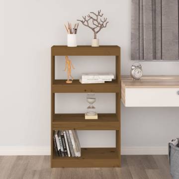 Book Cabinet/Room Divider Honey Brown 60x30x103.5 cm Wood Pine