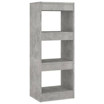 Book Cabinet/Room Divider Concrete Grey 40x30x103 cm Engineered Wood