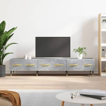 TV Cabinet Concrete Grey 150x36x30 cm Engineered Wood