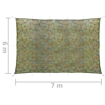 Camouflage Net with Storage Bag 6x7 m Green