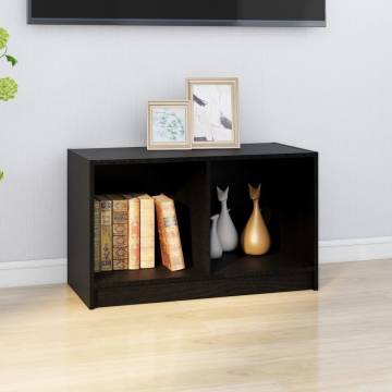 TV Cabinet Black 70x33x42 cm Solid Pinewood