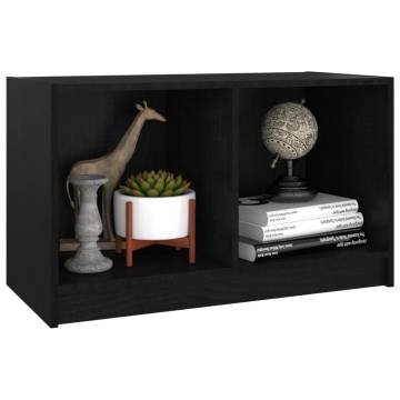 TV Cabinet Black 70x33x42 cm Solid Pinewood