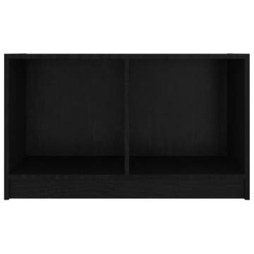 TV Cabinet Black 70x33x42 cm Solid Pinewood