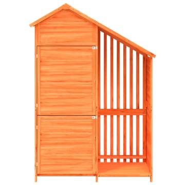 Garden Tool Shed Brown 120x53.5x170 cm Solid Wood Pine