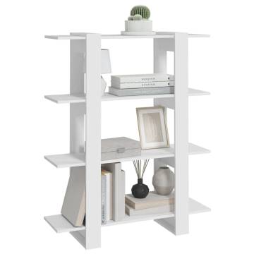 Book Cabinet/Room Divider White 100x30x123.5 cm