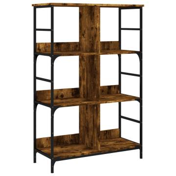 Bookshelf Smoked Oak 78.5x33x117.5 cm Engineered Wood