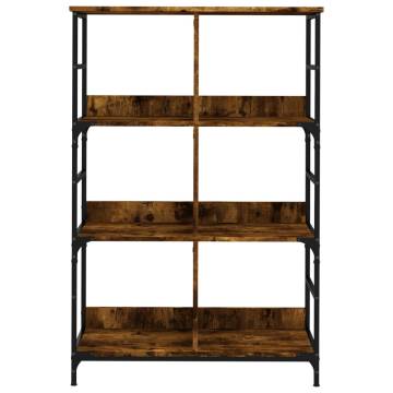 Bookshelf Smoked Oak 78.5x33x117.5 cm Engineered Wood