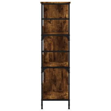 Bookshelf Smoked Oak 78.5x33x117.5 cm Engineered Wood