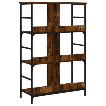 Bookshelf Smoked Oak 78.5x33x117.5 cm Engineered Wood