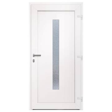 Front Door White 108x200 cm PVC