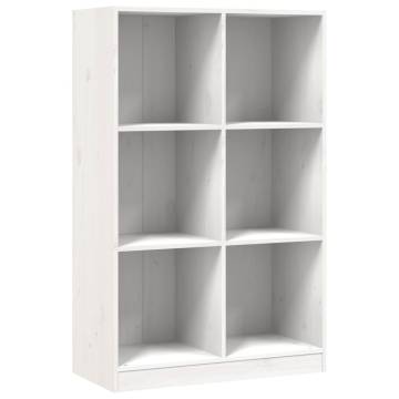 Bookcase White 70x33x110 cm Solid Wood Pine