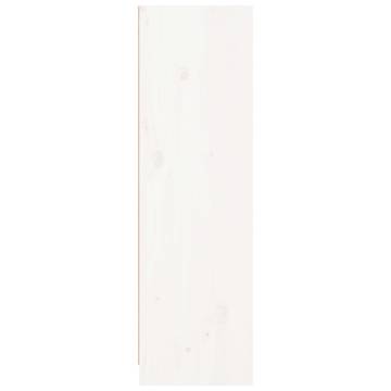 Bookcase White 70x33x110 cm Solid Wood Pine