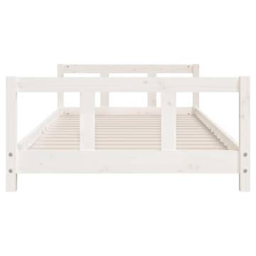 Kids Bed Frame White 90x200 cm Solid Wood Pine