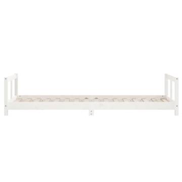 Kids Bed Frame White 90x200 cm Solid Wood Pine