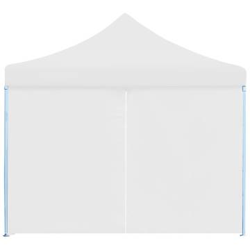 Folding Pop-up Party Tent with 8 Sidewalls 3x9 m White