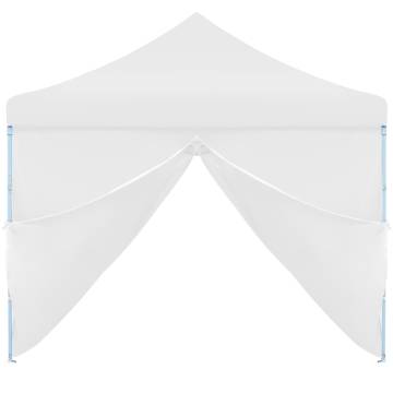 Folding Pop-up Party Tent with 8 Sidewalls 3x9 m White