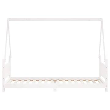 Kids Bed Frame White 80x200 cm Solid Wood Pine