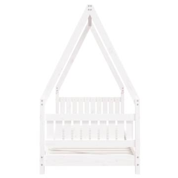 Kids Bed Frame White 80x200 cm Solid Wood Pine