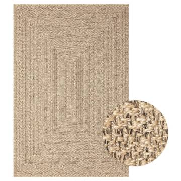 Rug 140x200 cm Jute Look Indoor and Outdoor