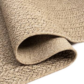 Rug 140x200 cm Jute Look Indoor and Outdoor