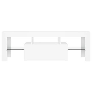 TV Cabinet with LED Lights White 120x35x40 cm