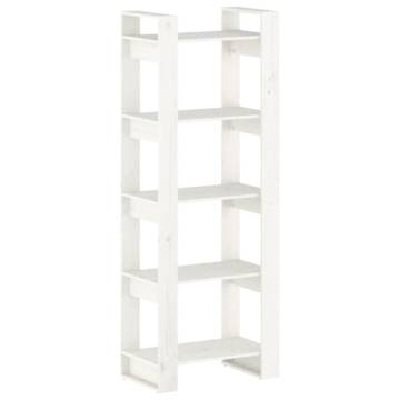 Book Cabinet/Room Divider White 60x35x160 cm Solid Wood