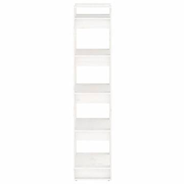 Book Cabinet/Room Divider White 60x35x160 cm Solid Wood