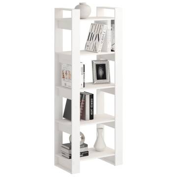 Book Cabinet/Room Divider White 60x35x160 cm Solid Wood