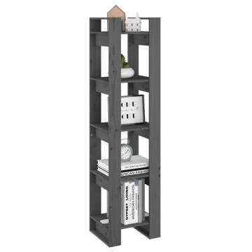 Book Cabinet/Room Divider Grey 41x35x160 cm Solid Wood Pine