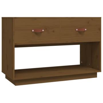 TV Cabinet Honey Brown 90x40x60 cm Solid Wood Pine