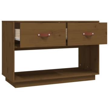 TV Cabinet Honey Brown 90x40x60 cm Solid Wood Pine