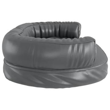 Ergonomic Foam Dog Bed Grey 88x65 cm Faux Leather