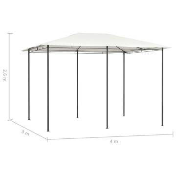 Gazebo 3x4x2.6 m Cream 160 g/m²