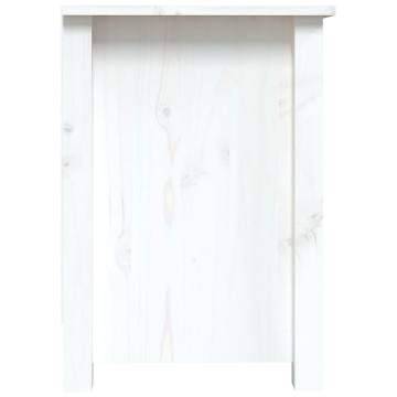 TV Cabinet White 103x36.5x52 cm Solid Wood Pine