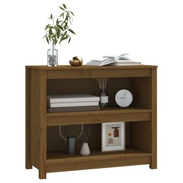 Book Cabinet Honey Brown 80x35x68 cm Solid Wood Pine