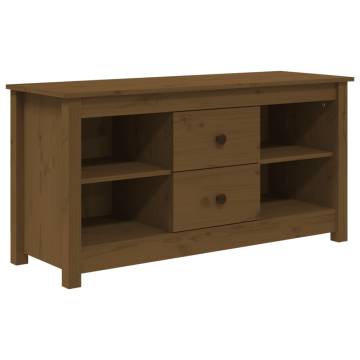 TV Cabinet Honey Brown 103x36.5x52 cm Solid Wood Pine