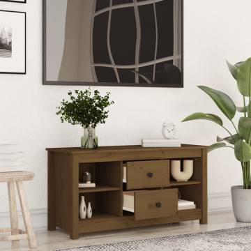 TV Cabinet Honey Brown 103x36.5x52 cm Solid Wood Pine