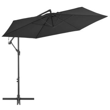 Cantilever Umbrella with Aluminium Pole 300 cm Black