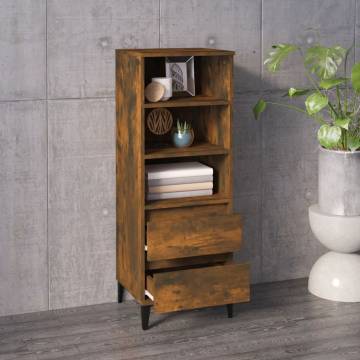 Highboard Smoked Oak 40x36x110 cm Engineered Wood